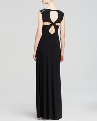 Laundry by Shelli Segal Gown - Studded Slit Shoulder