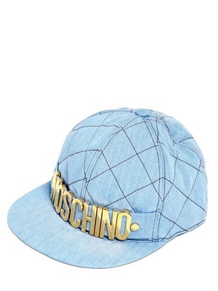 Moschino Quilted Denim Hat