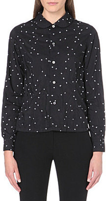Comme des Garcons Peter Pan-collar embroidered shirt