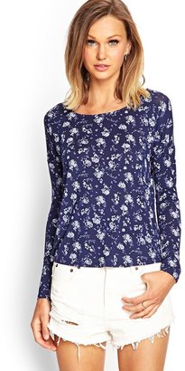 Forever 21 Long-Sleeved Floral Top