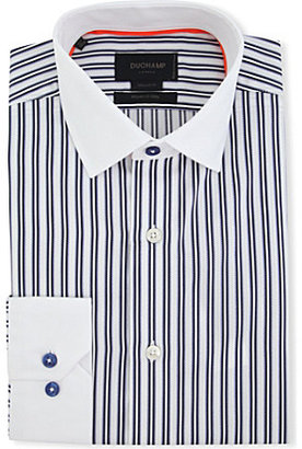 Duchamp Contrast-collar tailored-fit single-cuff shirt - for Men
