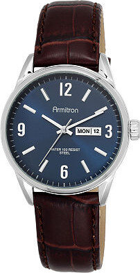 ARMITRON ALL SPORT Armitron All-Sport Mens Blue Dial Brown Leather Strap Watch