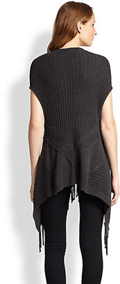 Ella Moss Lena Fringed Knit Vest