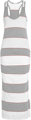 James Perse Coastal striped cotton-jersey maxi dress