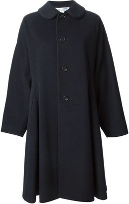 Comme des Garcons notched collar button-down flared coat