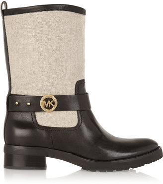 MICHAEL Michael Kors Daria canvas and leather boots
