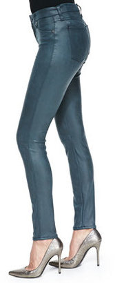 7 For All Mankind Seamed Leather Skinny Pants