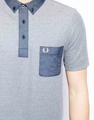 Fred Perry Polo Shirt in Tonic with Contrast Pocket