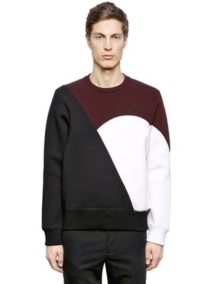 Neil Barrett Modernist Neoprene & Cotton Sweatshirt