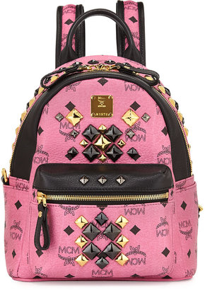 MCM Stark Brock Mini Backpack, Pink
