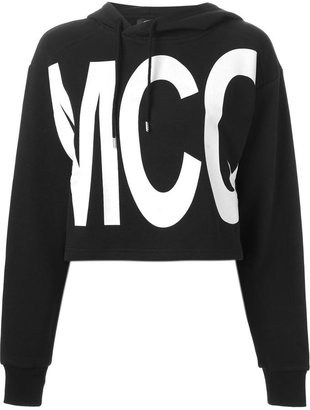 McQ cropped logo hoodie