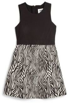 Milly Minis Girl's Zebra Knit Dress