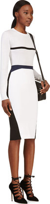 Altuzarra White & Black Colorblocked Phoenix Pencil Skirt