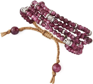 Tai Multistrand Beaded Bracelet, Purple