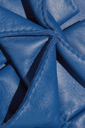 Richard Nicoll Origami-detailed leather mini dress