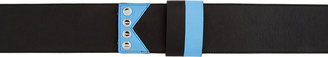 Kenzo Black & Blue Leather K Belt