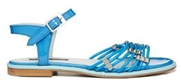 Miista Fay Electric Blue Flat Sandals - Electric blue