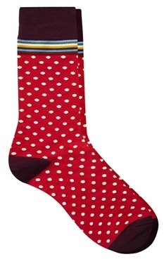 Paul Smith Multi Top Polka Socks - red
