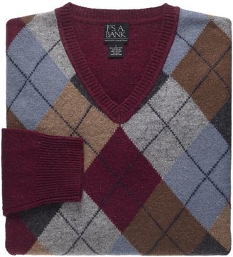 Jos. A. Bank Lambswool Argyle V-Neck Sweater