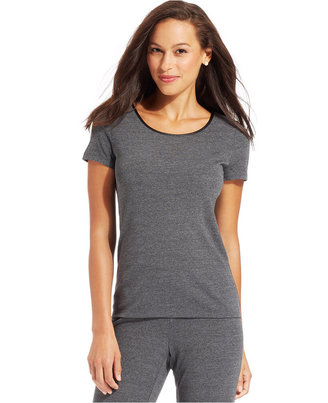 Charter Club Faux-Leather-Trim Tee