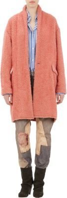 Isabel Marant Herringbone Wool Gabriel Blanket Coat