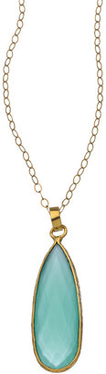 Athena Designs Sea Green Drop Pendant Necklace