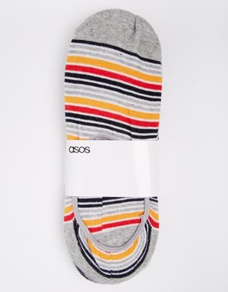 ASOS 3 Pack Liner Socks With Stripe