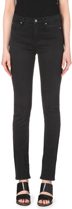 MiH Jeans Nouvelle Cigarette High-Rise Jeans, Women's, Size: 24, Black Vintage
