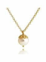 House of Fraser Jersey Pearl Emma kate gold pearl filigree pendant