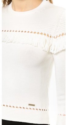 DSquared 1090 DSQUARED2 Fringed Pointelle Sweater