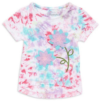 Flapdoodles Girls 2-6x Tie-Dyed Flower Top
