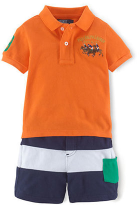 Ralph Lauren CHILDRENSWEAR Baby Boys Shirt & Shorts Set