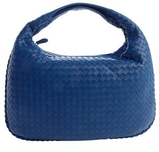 Bottega Veneta electric blue intrecciato leather hobo bag