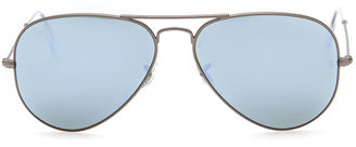 Ray-Ban Aviator Mirrored Sunglasses, Green/Blue