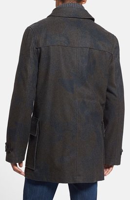 French Connection Camouflage Wool Blend Melton Jacket
