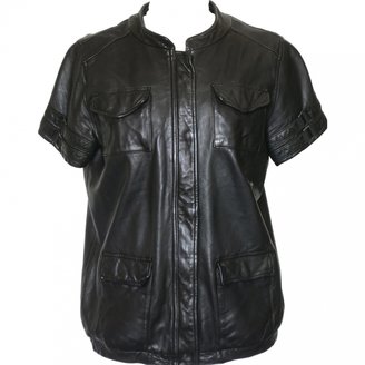American Retro Short Sleeve Leather Jacket