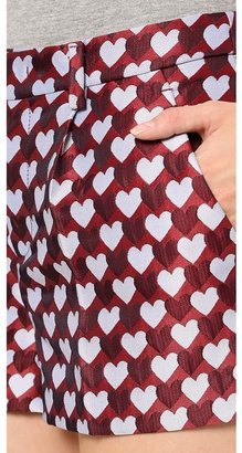 RED Valentino Jacquard Hearts Shorts