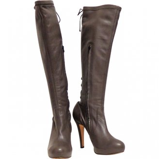 Etro Grey Leather Boots