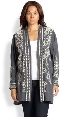 Johnny Was Johnny Was, Sizes 14-24 Tulla Duster Cardigan