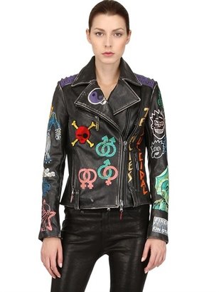 Forziere - Air-Brushed Studded Leather Jacket