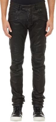 Balmain Leather Biker Pants