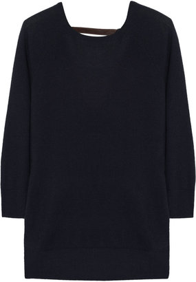 MICHAEL Michael Kors Leather-trimmed knitted sweater