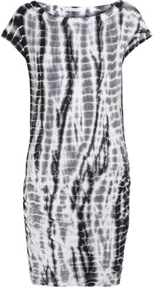 James Perse Tie-dyed stretch-cotton mini dress