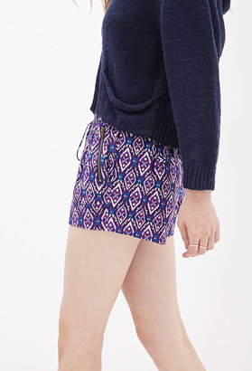 Forever 21 abstract ikat woven shorts