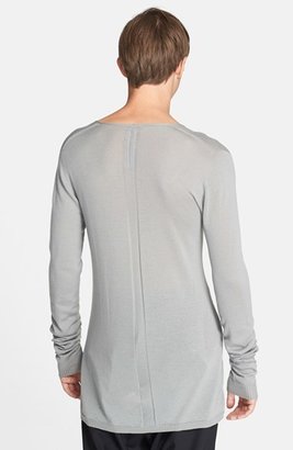 Rick Owens Fitted Wool V-Neck Sweater