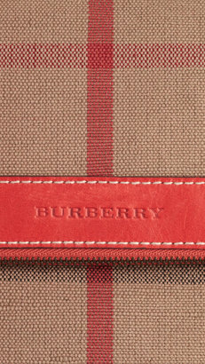 Burberry Canvas Check Foldover Crossbody Bag