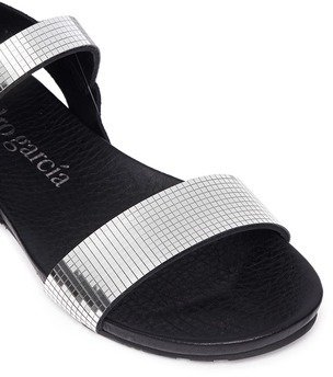 Nobrand 'Jenel' metallic cubic strap sandals