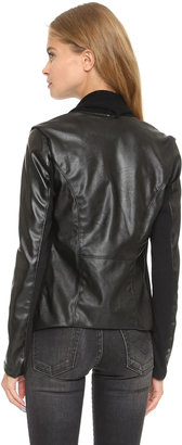 Blank Vegan Leather & Ponte Jacket