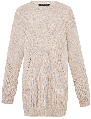 Thakoon Cable-Knit Mélange Sweater Oatmeal