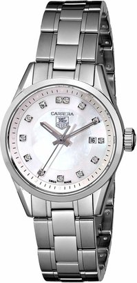 Tag Heuer Women's WV1411.BA0793 Carrera Diamond Mother-of-Pearl Dial Watch